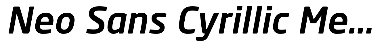 Neo Sans Cyrillic Medium Italic